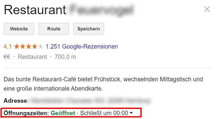 Lokale-Kundengewinnung für Restaurants mehr Gäste für Restaurants, Marketing Vertrieb Aquise  Google my Business Google Maps Google Places, Cafe restaurant Öffnungszeiten online bei Google